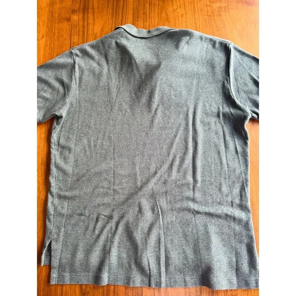 Vintage Polo by Ralph Lauren Men's Grey Short Sleeve Polo Shirt - Size L